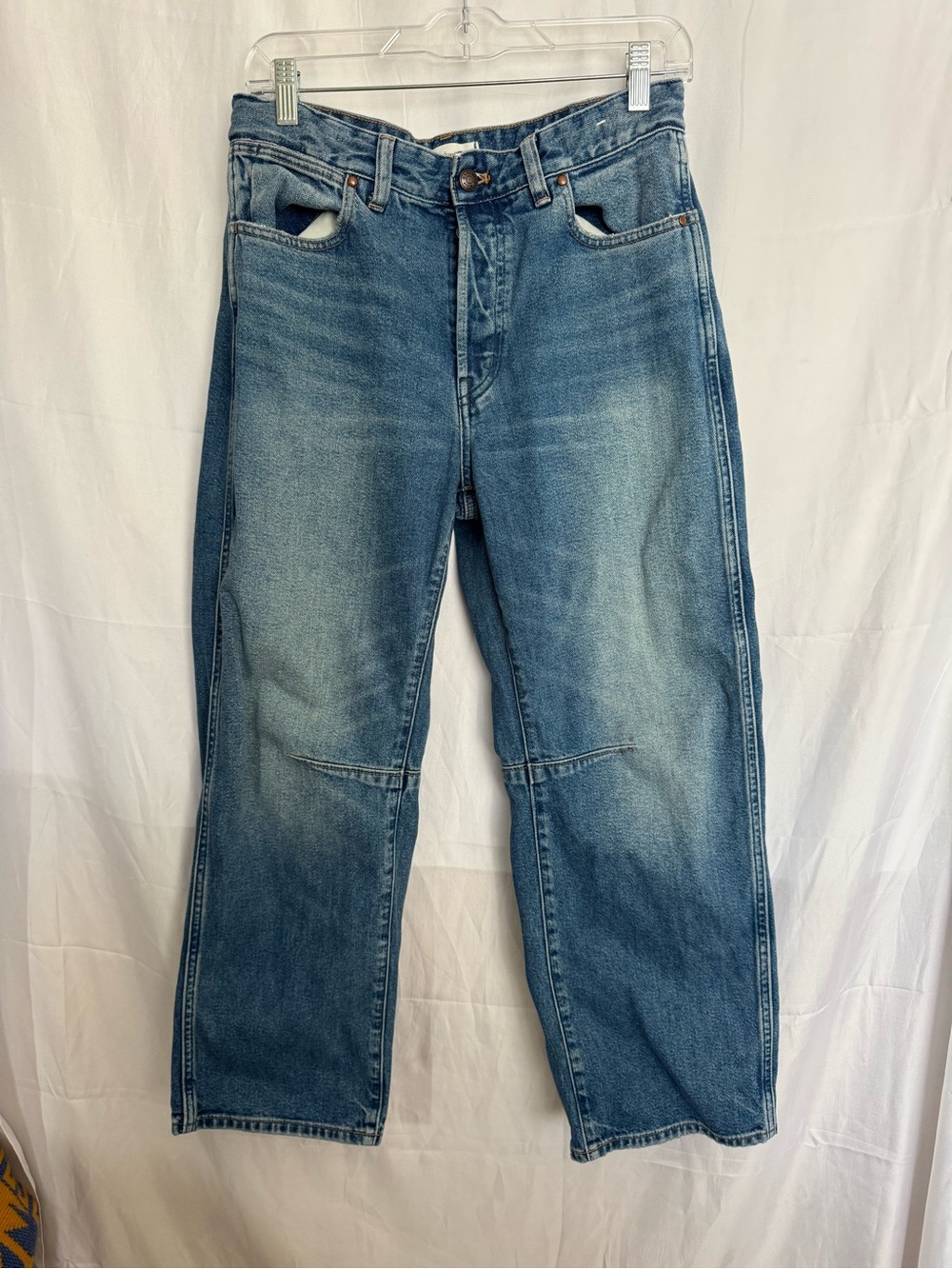 Madewell The Darted Barrel-Leg Jeans Size 27 - Picture 2 of 6